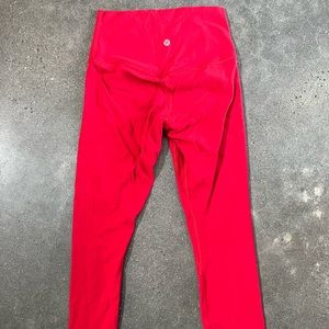 Red size 4 lululemon aligns little pilling